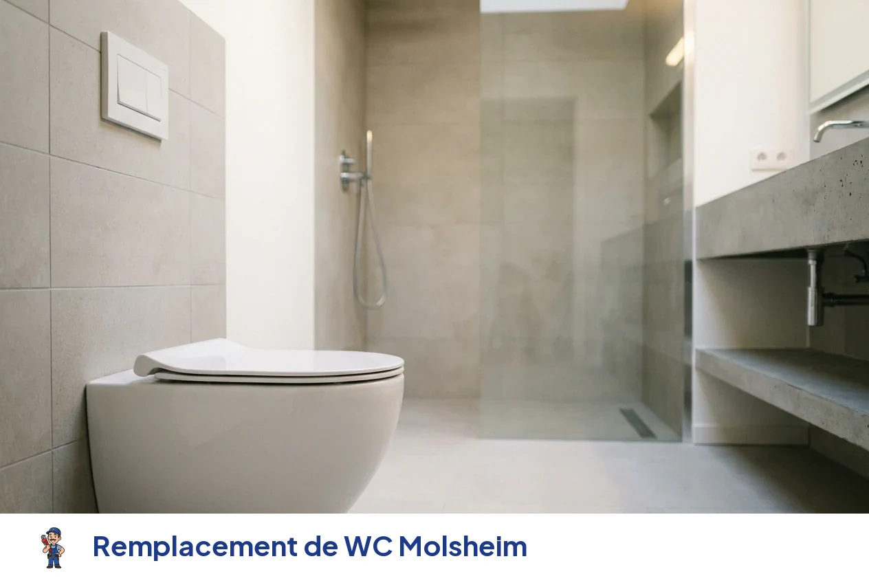 Remplacement de WC à Molsheim