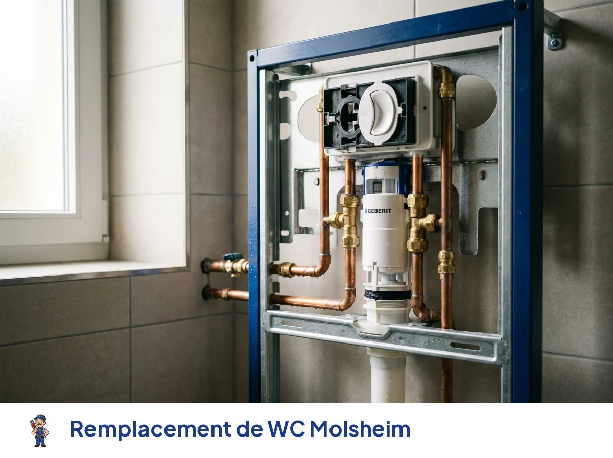 Remplacement de WC à Molsheim