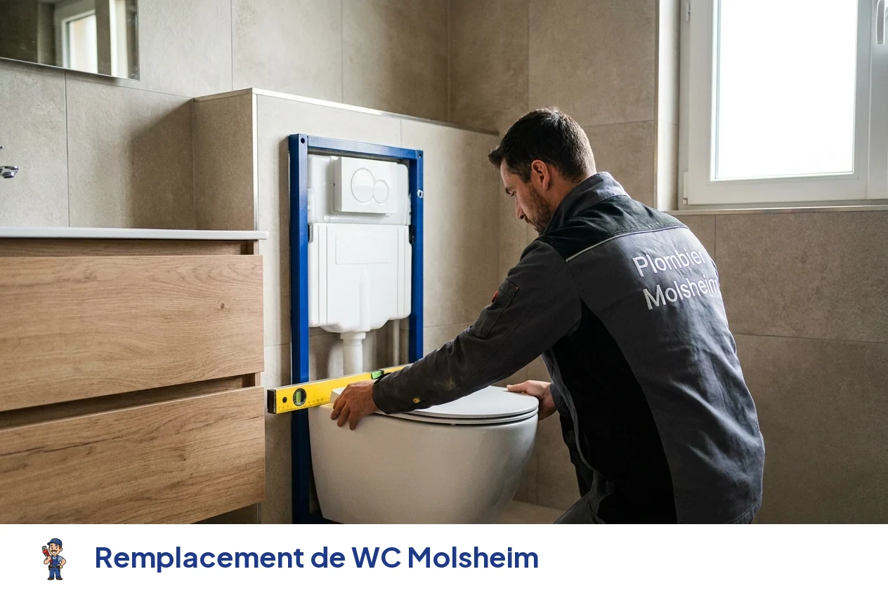 Remplacement de WC à Molsheim